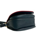 Gucci Vintage GG Logo Leather Shoulder Bag Pochette Crossbody Navy Red — view 7
