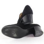 Hermes Vintage Constance Gold Hhardware Suede Leather Loafer Black 37 — view 6