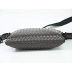 Bottega Veneta Intrecciato Shoulder Bag Pochette Leather Brown — view 4