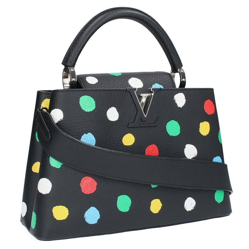Louis Vuitton Yayoi Kusama Capucines MM 2-Way Dotted All Over Print Handbag