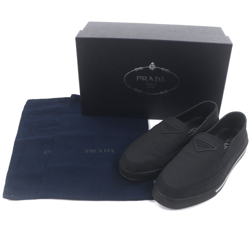 Prada Nylon Triangle Logo Re-Nylon Flat Shoes Slip on Black 6.5 Handbag — view 2