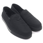 Prada Nylon Triangle Logo Re-Nylon Flat Shoes Slip on Black 6.5 Handbag — view 3