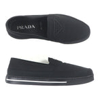 Prada Nylon Triangle Logo Re-Nylon Flat Shoes Slip on Black 6.5 Handbag — view 6