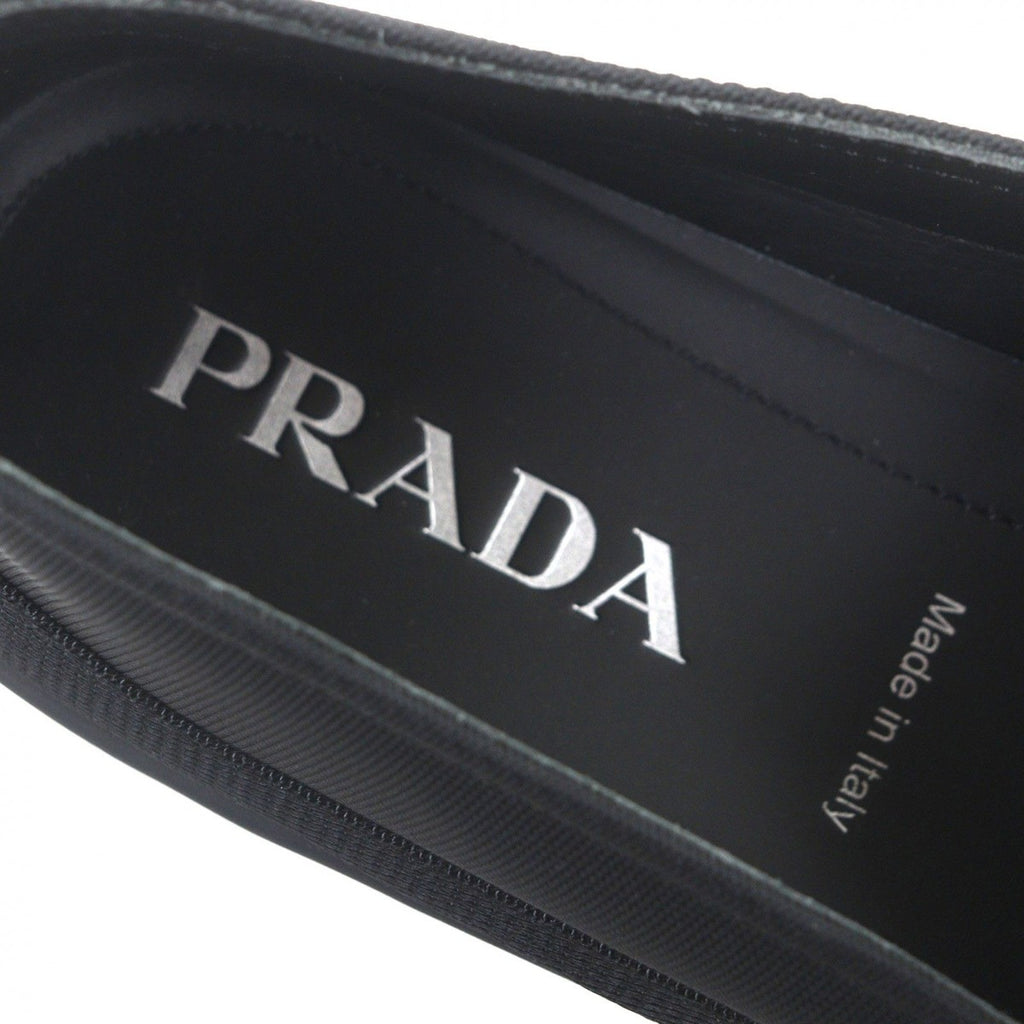 Prada Nylon Triangle Logo Re-Nylon Flat Shoes Slip on Black 6.5 Handbag — view 8