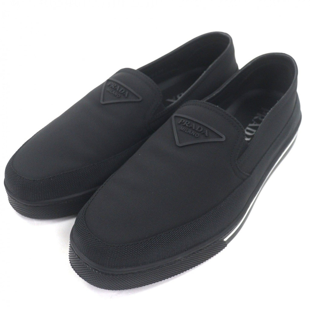 Prada Nylon Triangle Logo Re-Nylon Flat Shoes Slip on Black 6.5 Handbag