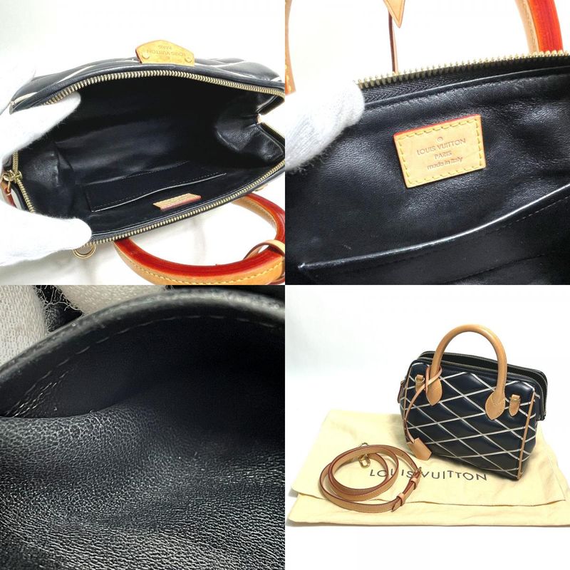 Louis Vuitton Handbag Marthage Duc BB Lambskin Noir Black — view 9