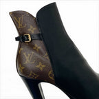 Louis Vuitton Afterglow Line Monogram Boots Short Shoes Leather Black — view 9
