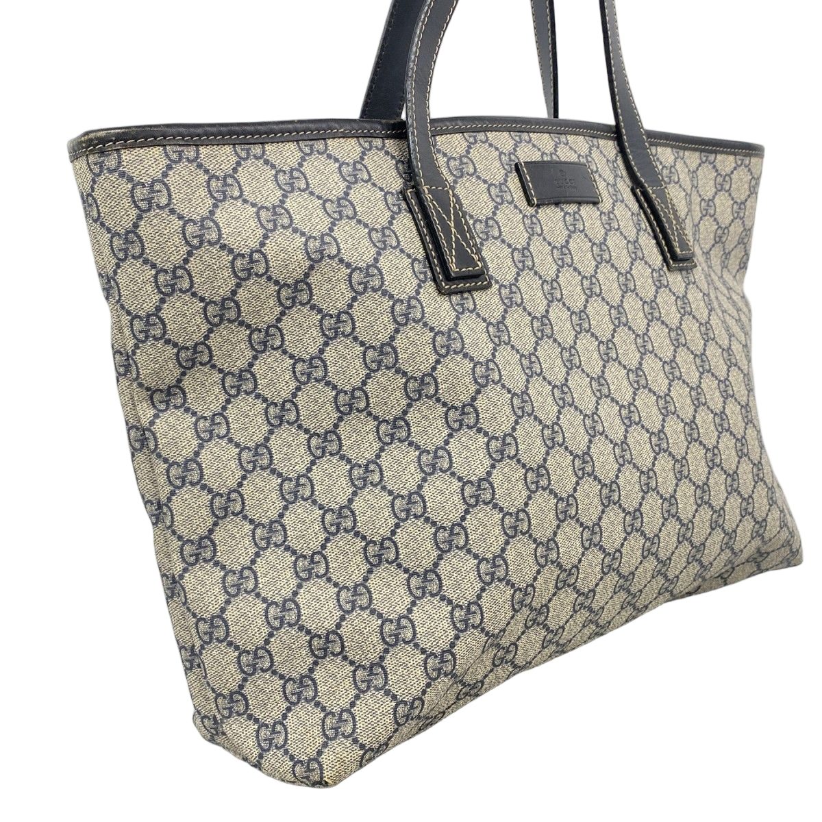 Gucci Tote GG Supreme Navy Silver — view 2