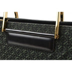 Loewe Handbag Vintage Bag Anagram Metal Handle Green Black — view 5