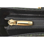 Loewe Handbag Vintage Bag Anagram Metal Handle Green Black — view 8