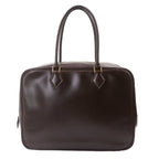 Hermes Plume 32 Hand Bag Box Calf Ebene Gold