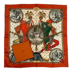 Hermes Scarf 100% Silk Carre 90 Napoleon Red