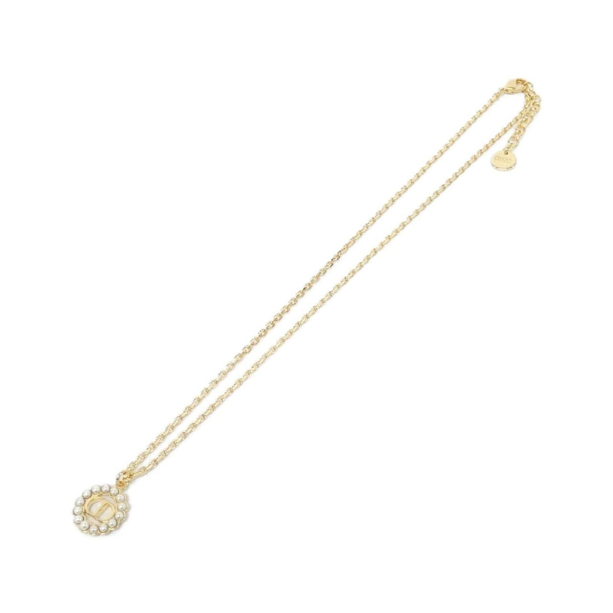 Dior Petit CD Circle Necklace White Gold — view 2
