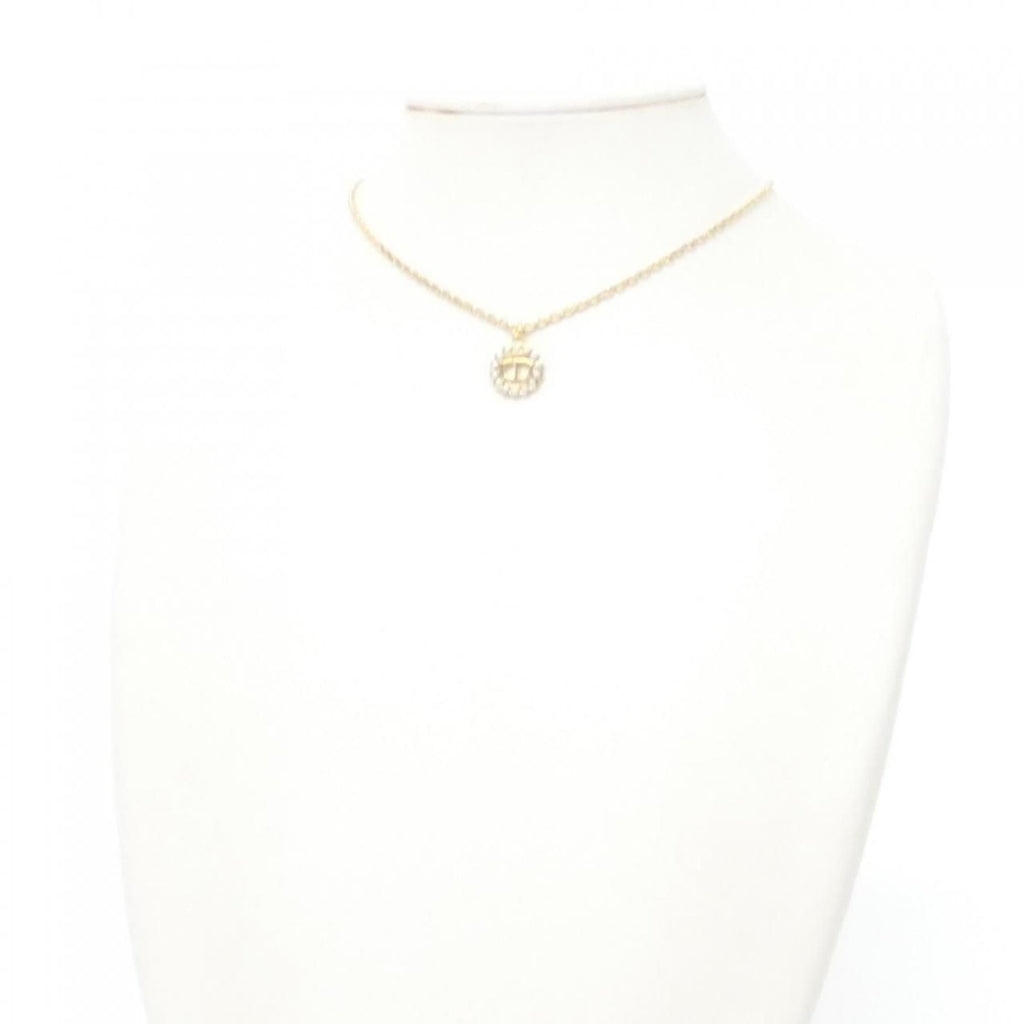 Dior Petit CD Circle Necklace White Gold — view 6