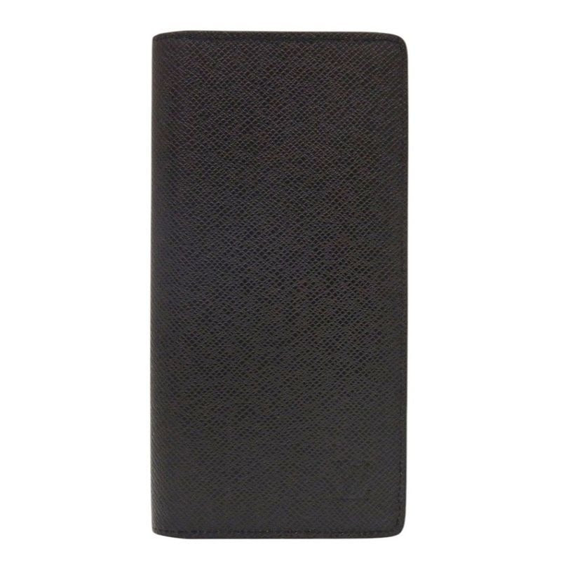 Louis Vuitton Portefeuille Plaza Taiga Noir Black Long Wallet