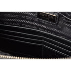 Prada Clutch Bag Travel Pouch Saffiano Patch Patchwork Black Azzurro — view 8