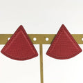 Hermes Earrings Triangle Leather Gold