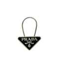 Prada Key Ring Silver Gold Logo Metal M285