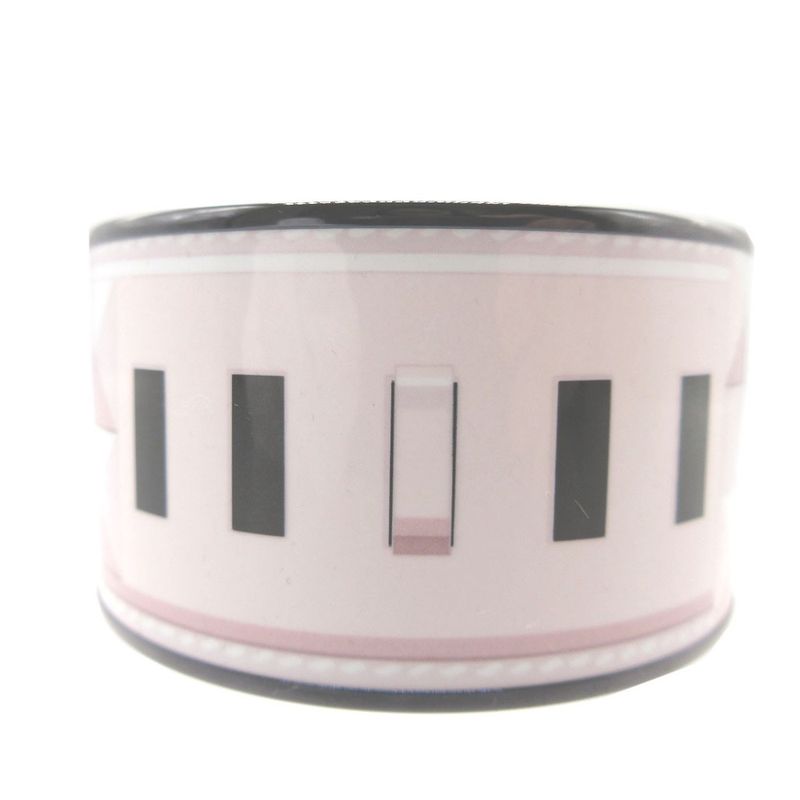 Hermes Emaile Bangle TGM Metal Pink Black Bracelet 0014 — view 4