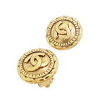 Chanel Earrings Vintage CC Logo Round — view 2