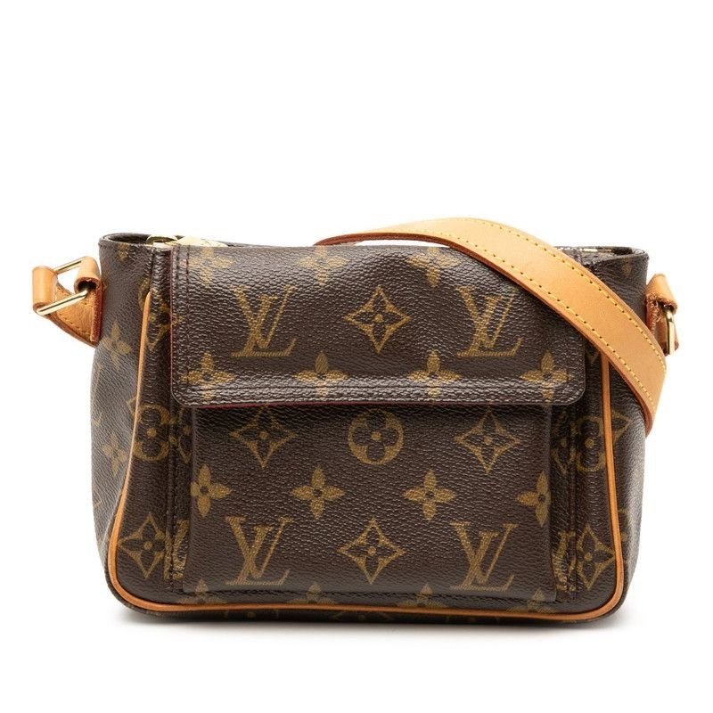 Louis Vuitton Monogram Viva Cite PM Crossbody Shoulder Bag Brown Leather
