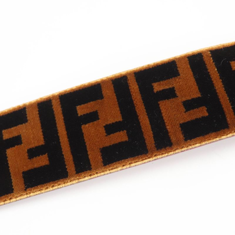Fendi Mini Strap You Velour FF Logo Zucca Pattern Leather Use Shoulder — view 3