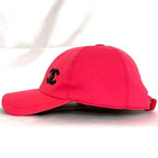 Chanel Cap Pink Coco Mark Hat 100% Cotton — view 3
