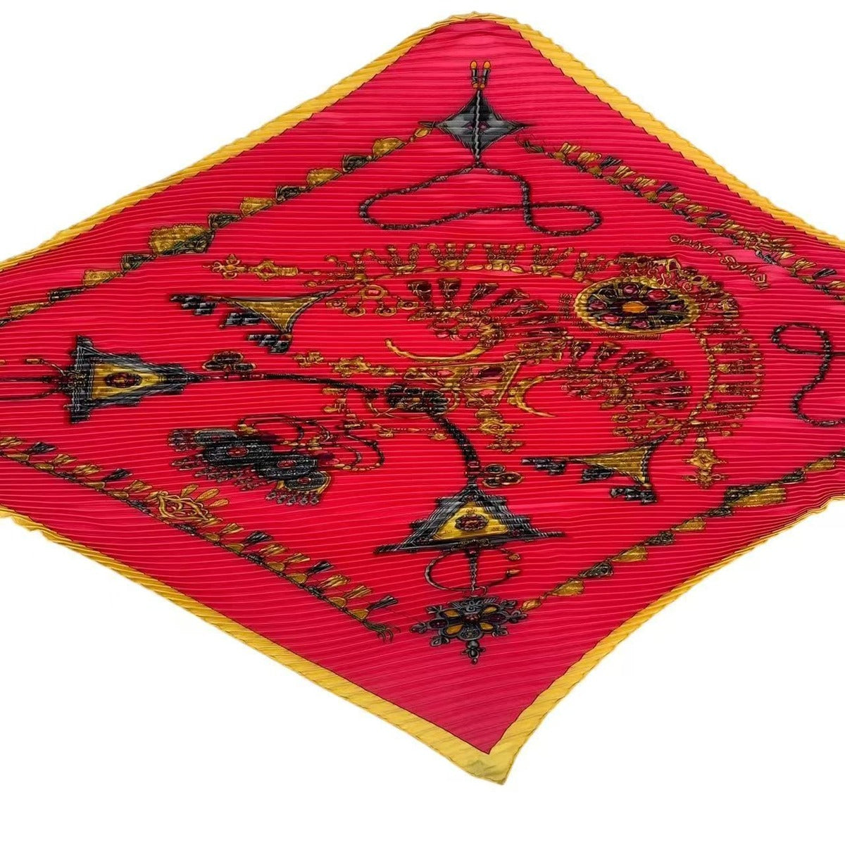 Hermes Silk Scarf Pleated Desert Pink — view 3