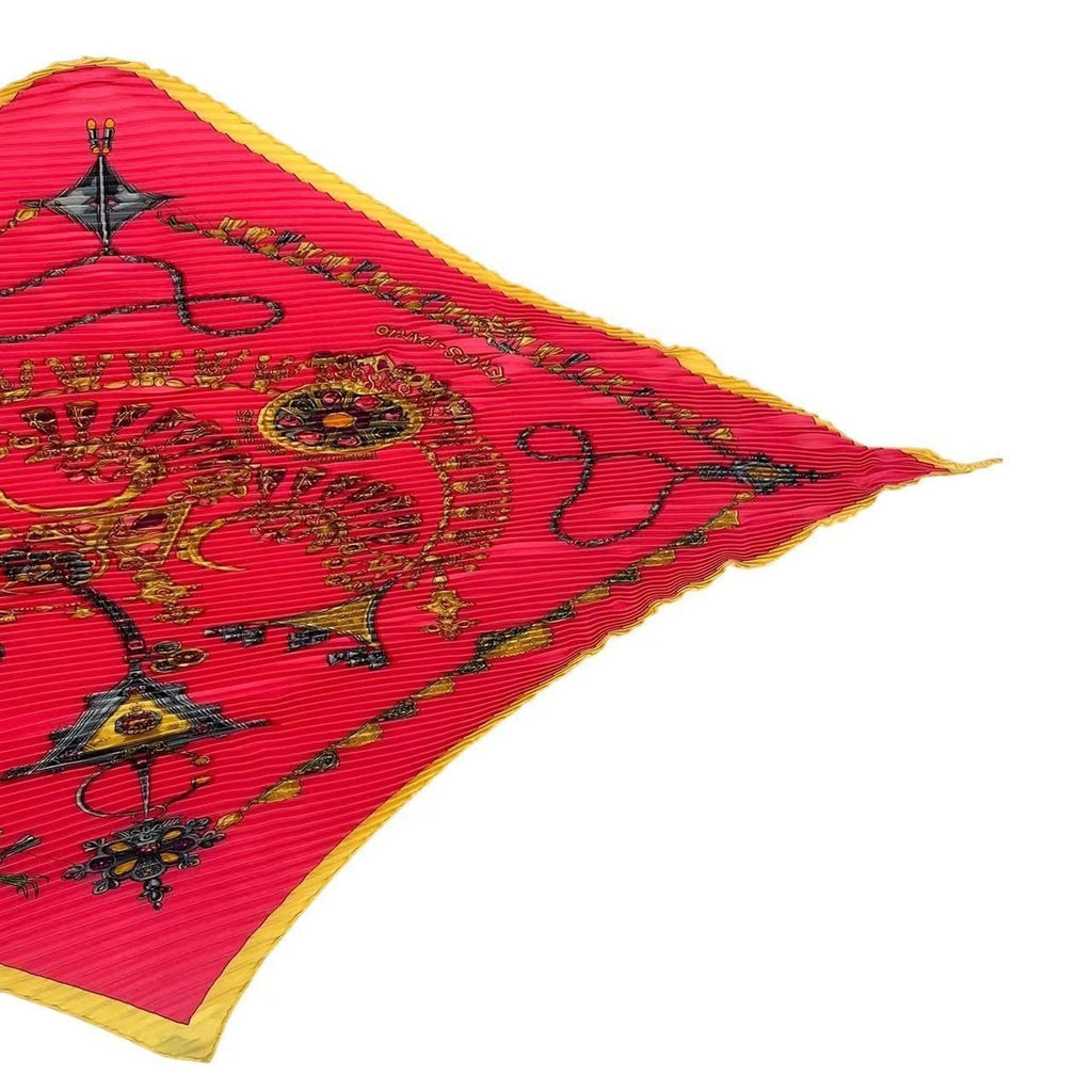 Hermes Silk Scarf Pleated Desert Pink — view 4