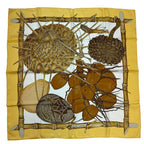 Hermes Carre 90 Jardin Creole Cles Or's Paradise Silk Scarf Yellow — view 2