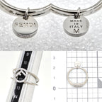 Fendi Is Ring M Crystal Silver Color Metal