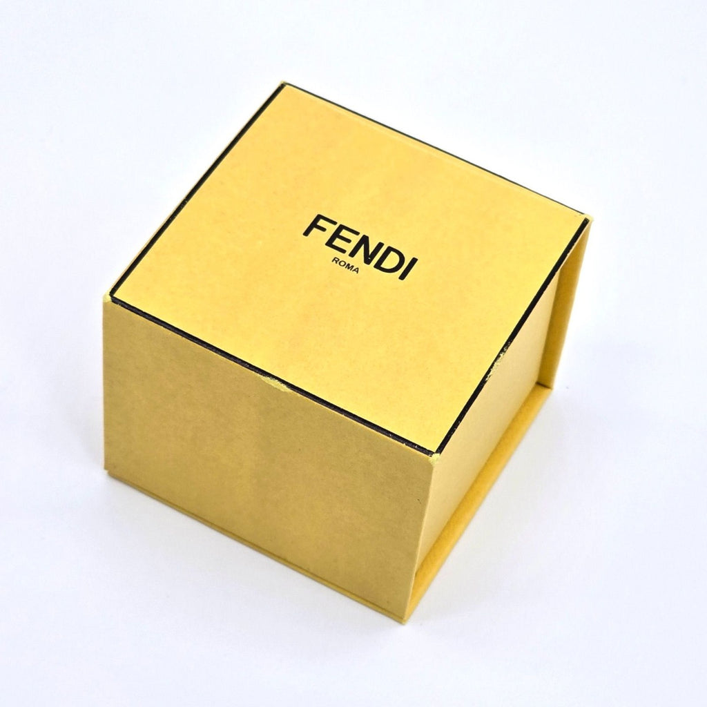 Fendi Is Ring M Crystal Silver Color Metal