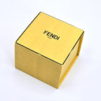 Fendi Is Ring M Crystal Silver Color Metal