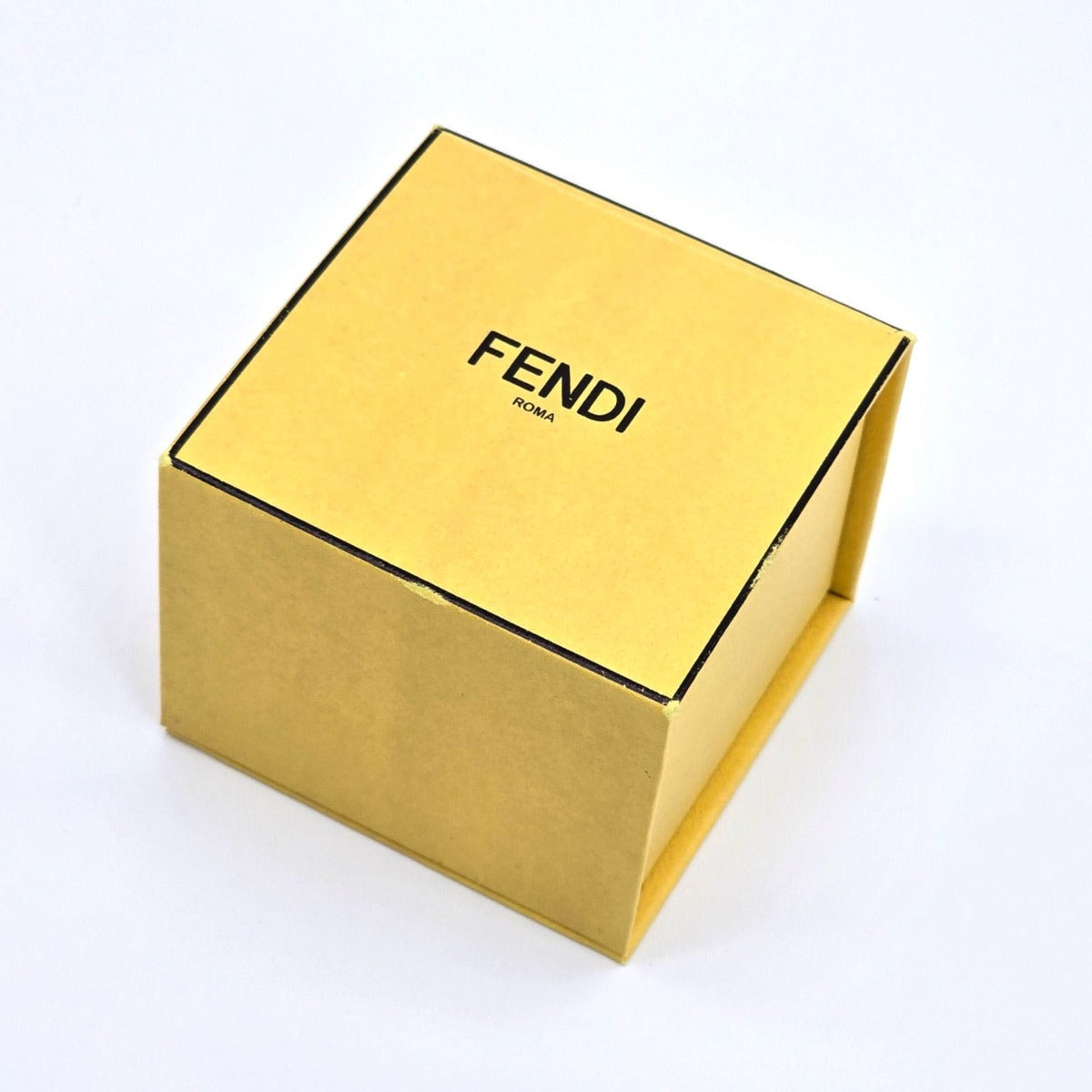 Fendi Is Ring M Crystal Silver Color Metal