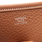 Hermes Shoulder Bag Evelyne 3 Trois PM Gold Leather Brown — view 4