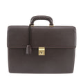 Loewe Anagram Leather Business Document Briefcase Tote Brown