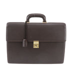 Loewe Anagram Leather Business Document Briefcase Tote Brown