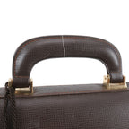 Loewe Anagram Leather Business Document Briefcase Tote Brown — view 2