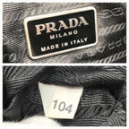Prada Triangle Logo Nylon Tessuto Leather Shoulder Bag Black — view 8