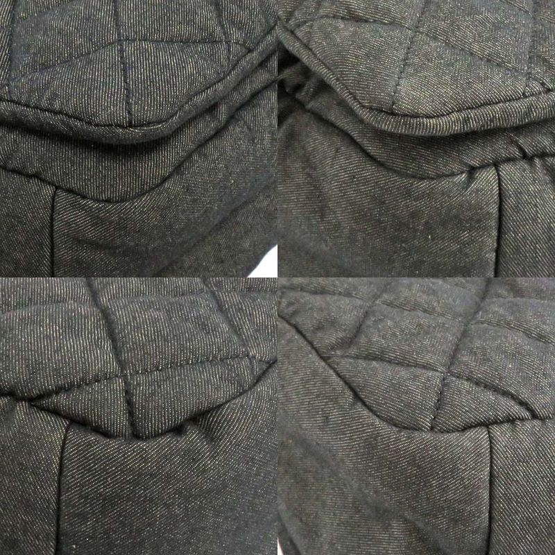 Chanel Cocococoon Messenger Bag Cotton Shoulder Denim Black — view 8