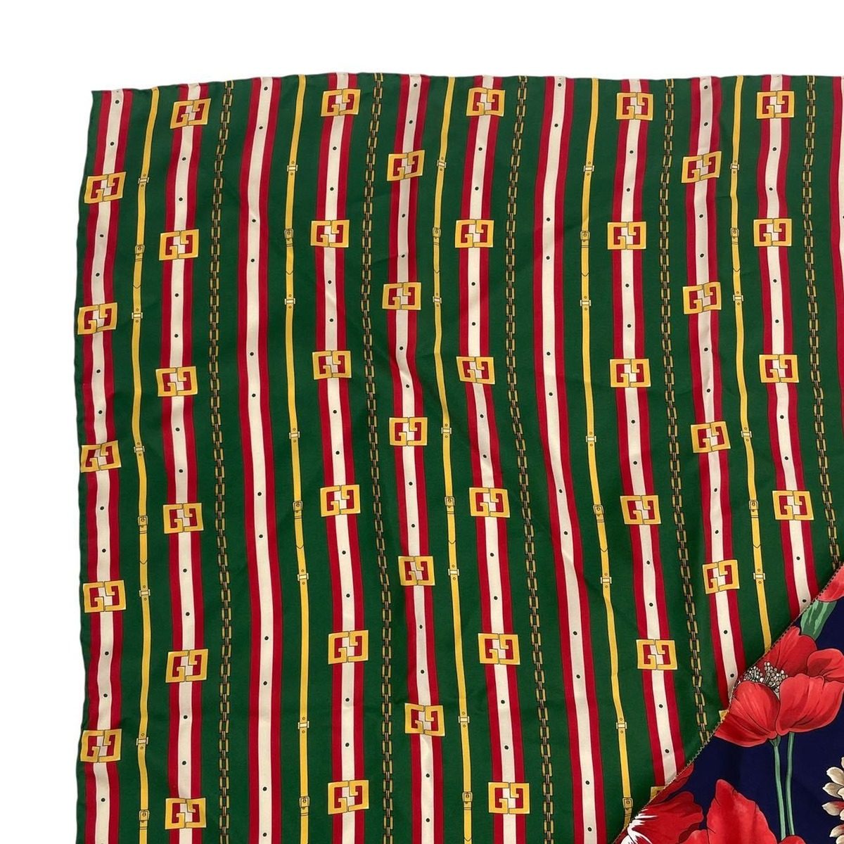 Gucci Silk Flora Scarf Floral Pattern Red — view 4