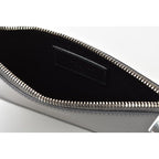 Saint Laurent Paris Flap Pouch Clutch Bag Gray — view 5