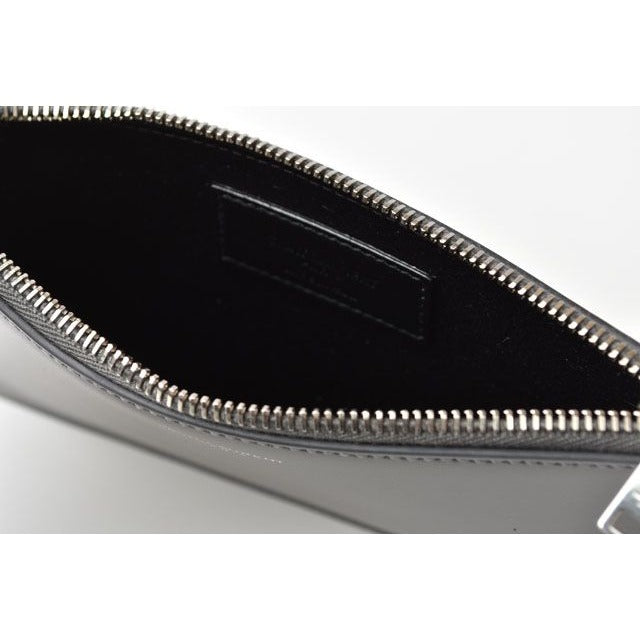 Saint Laurent Paris Flap Pouch Clutch Bag Gray — view 5