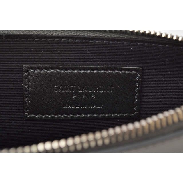 Saint Laurent Paris Flap Pouch Clutch Bag Gray — view 6