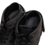 Louis Vuitton Shoes Sneakers High Cut Men Leather Gray Damier Graphite — view 7