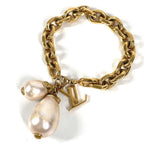 Louis Vuitton Bracelet Damier Pearl Metal Gold