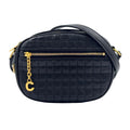 Celine C Charm Calf Black Shoulder Bag Gold