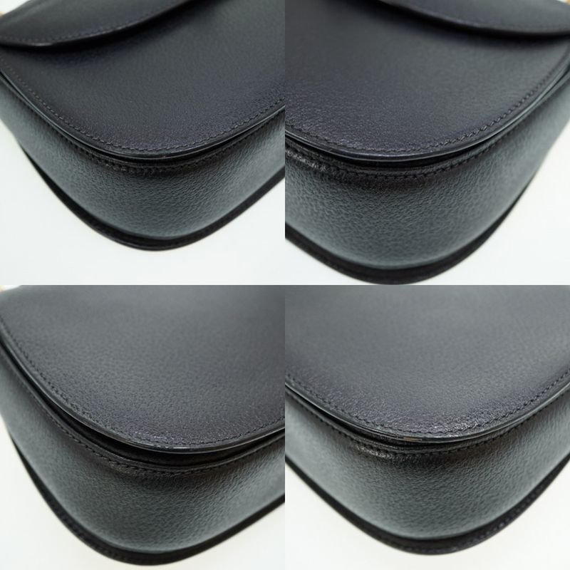 Gucci Bamboo Shoulder Hand Bag Leather Black With Strap 0056 — view 8