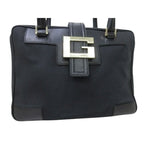 Gucci Handbag G Logo 001-5155 Black Canvas And Leather Gold Hardware — view 4