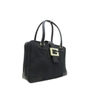 Gucci Handbag G Logo 001-5155 Black Canvas And Leather Gold Hardware — view 9